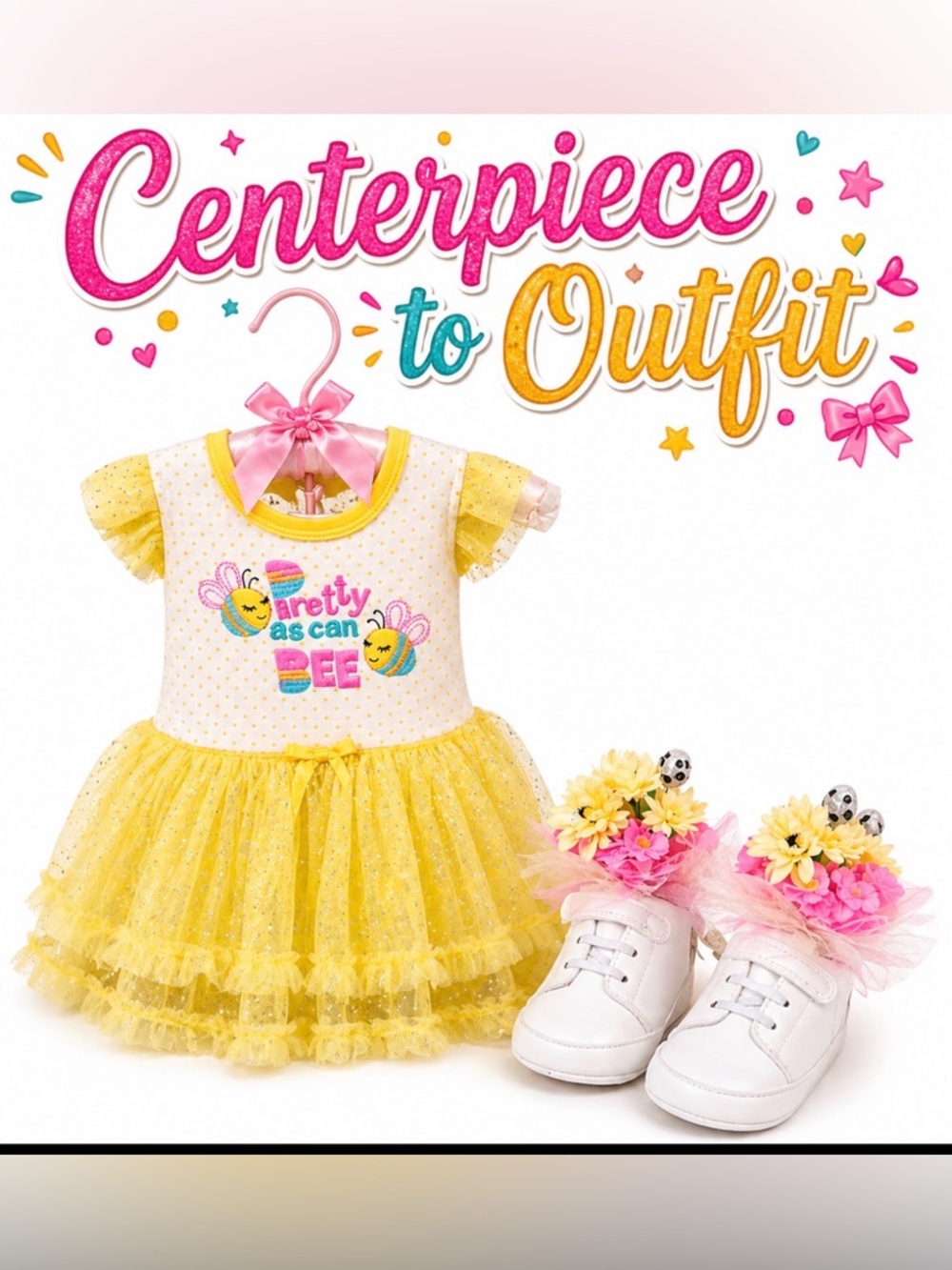Pretty As Can Bee Centerpiece For Baby Shower, Little Girls Birthday
